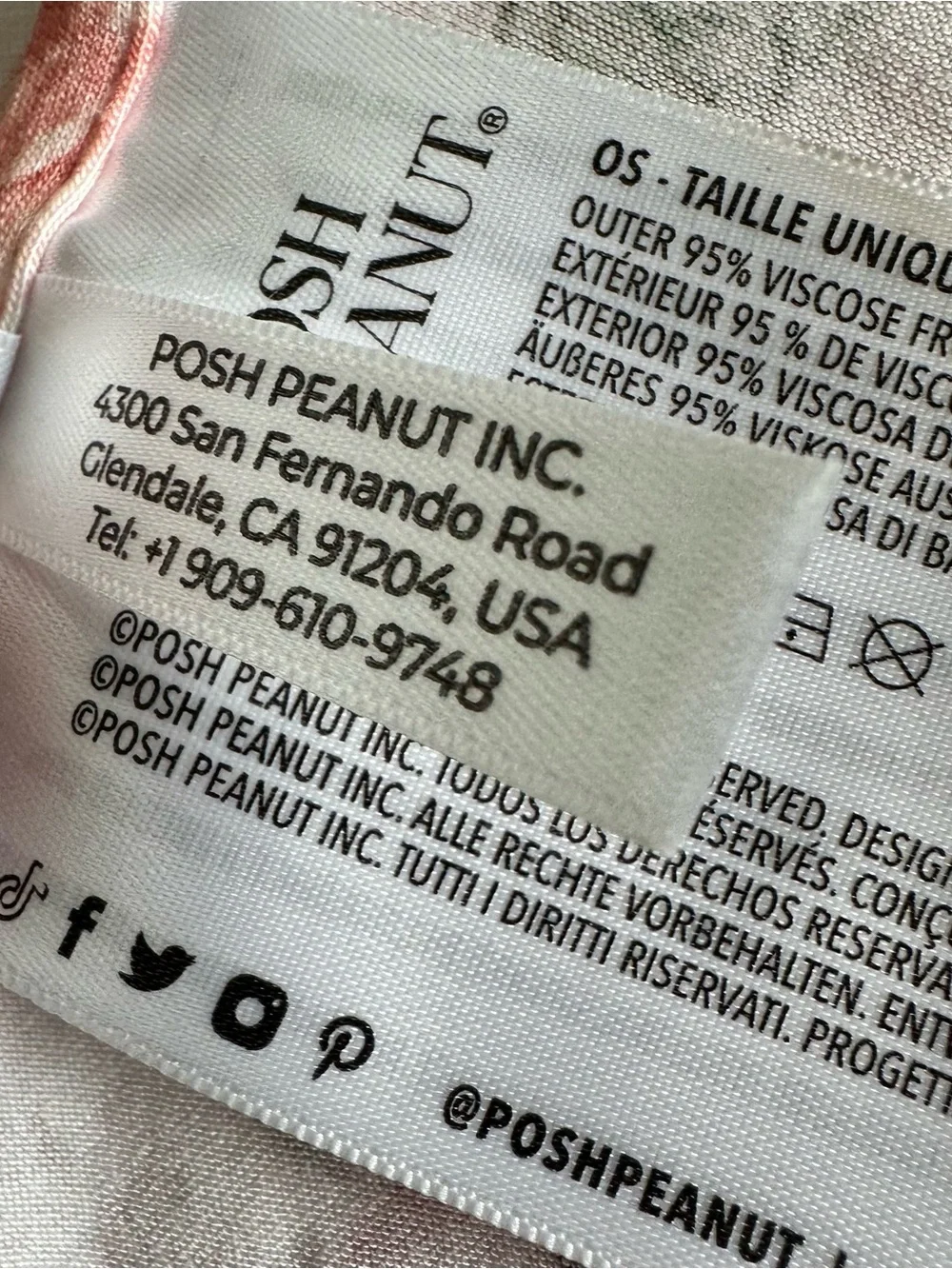 Posh Peanut Pink Floral Swaddle Blanket “Everly Rose”
